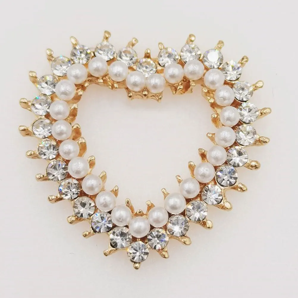 

10 Pcs Heart Shaped Diy Embellishments Crystal DIY Crafts Heart Shaped Charm Accessories Elastic B Decorations