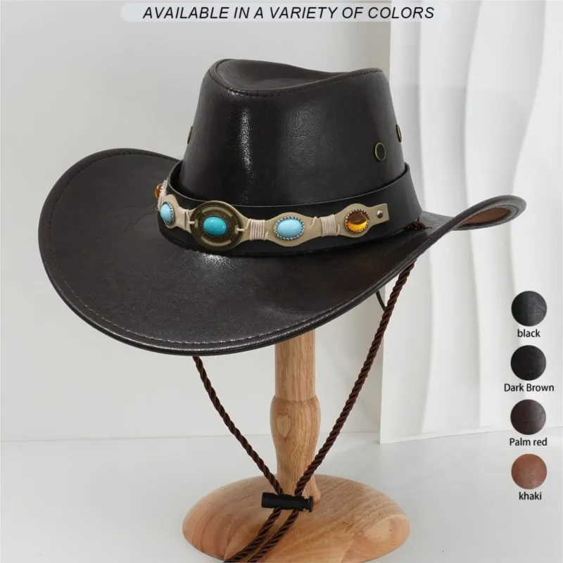 Men's and women's hats fashionable three-dimensional beaded belts motorcycle competition
