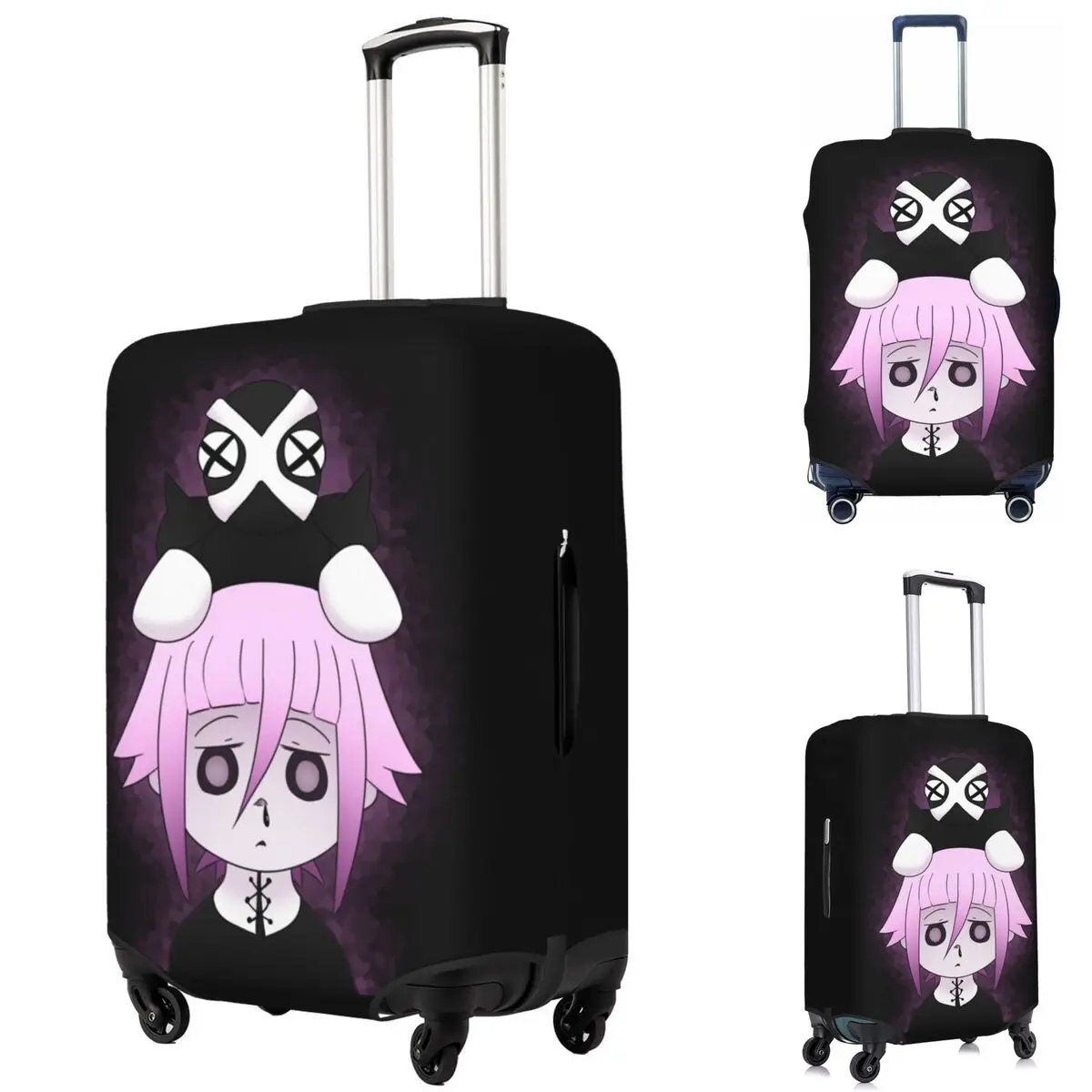 

Crona And Ragnarok Soul Eater Suitcase Cover Protection Elastic Travel Luggage Protector Covers for 18-32 Inch