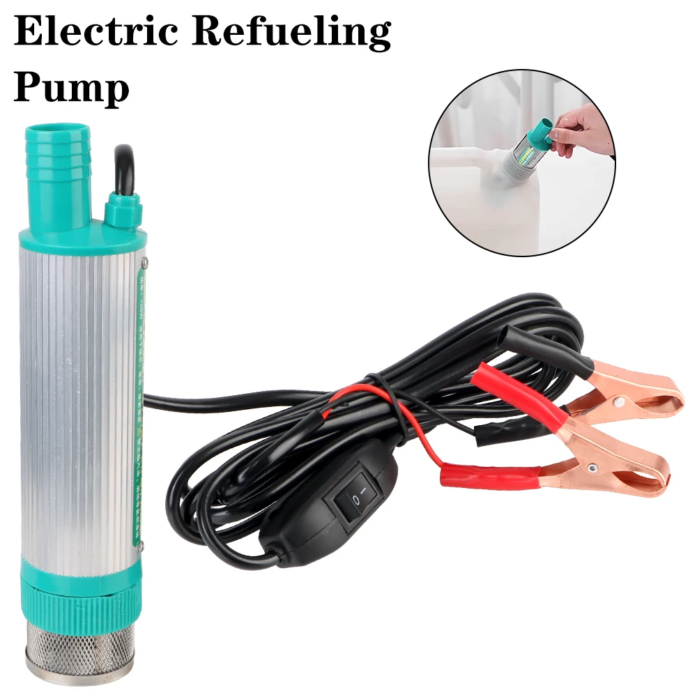 Fuel Transfer Mini 12V 30L/min Aluminum Alloy Shell For Pumping Diesel Oil Water Submersible Car Electric DC Refueling Pump