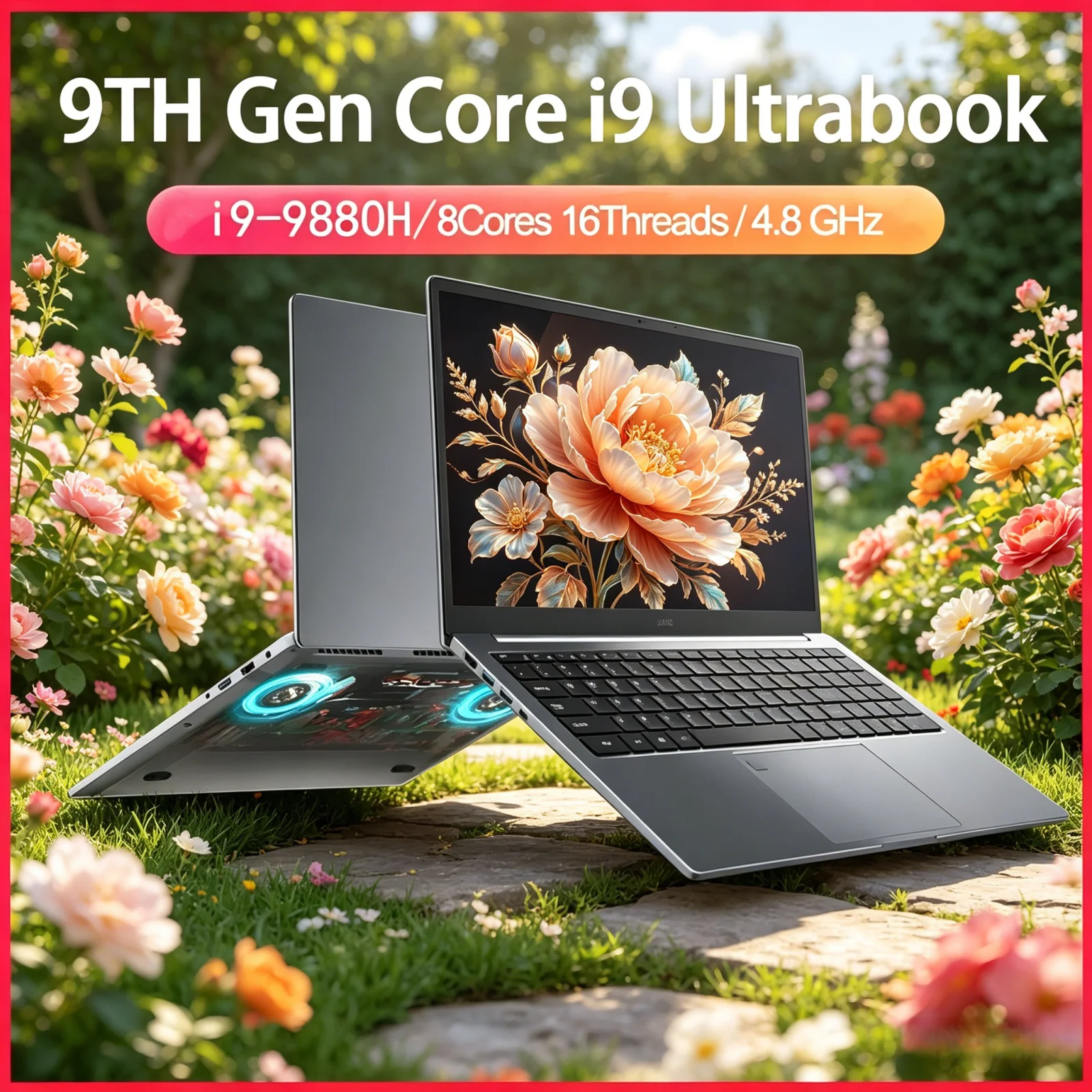 

Premium 15.6 Inch Ultrabook Intel Core i9 Dual Processor DDR4 M.2 SSD Windows 11 Pro WIFI5 BT Fingerprint Notebook