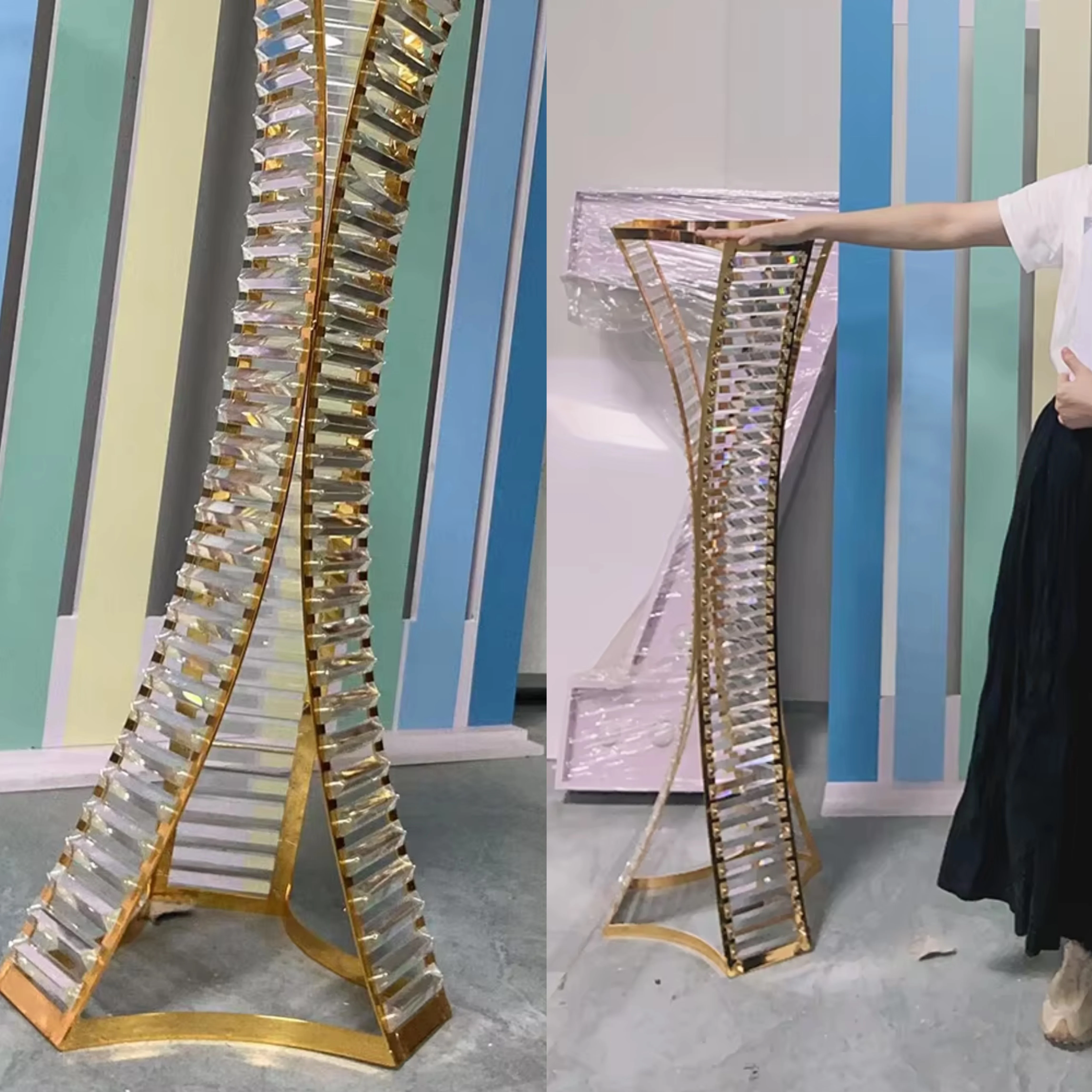 for wholesale 90cm /120cm  tall metal candlestick for wedding table centerpieces