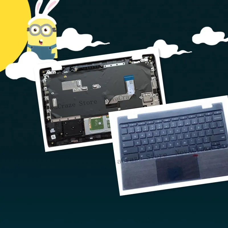 

New 5CB0Z21474 For Chromebook 100E 2nd Gen Palmrest Keyboard Bezel Cover 5CB0Z21474