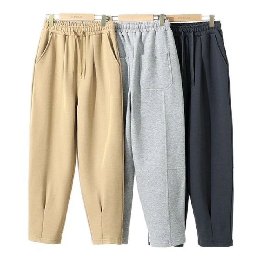 Boys Casual Pants Spring Autumn 2026 New Loose Daily Sportswear Teen School Kids Trousers Elastic Waist Child Pants 4-12 Years