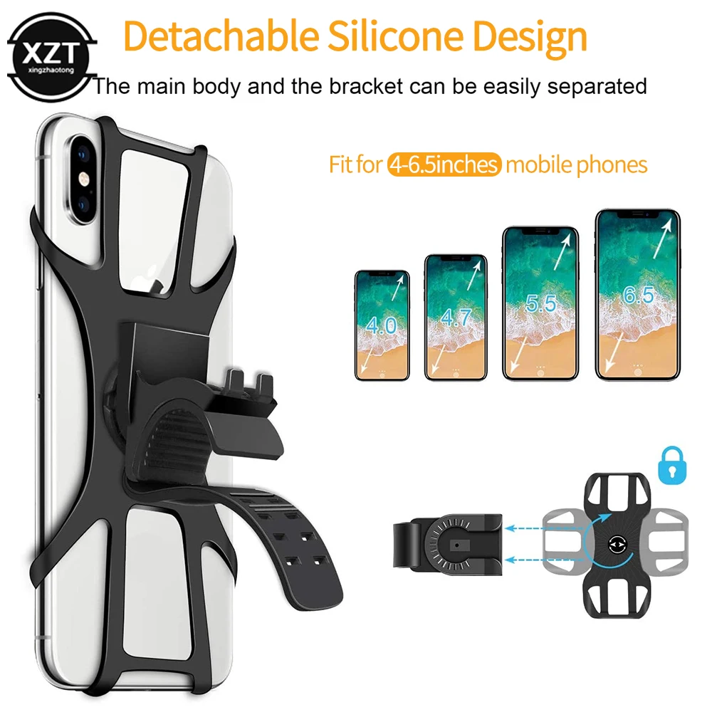 Bicycle Phone Holder Mountain Road Universal Bicycle Motorcycle Mountain Bike Handlebar Phone Holder for iPhone Samsung Xiaomi