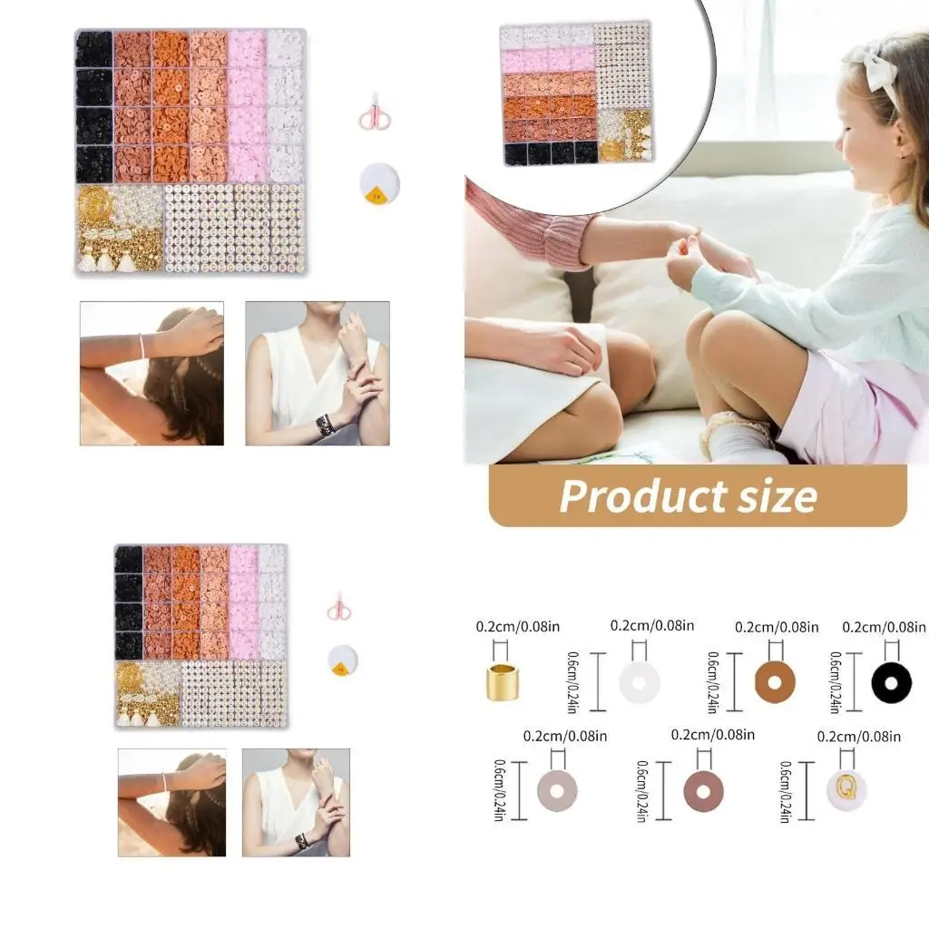 

J78F Многофункциональный набор для рукоделия ювелирных изделий, набор глиняных бусин, ювелирные изделия с буквами, бусины для