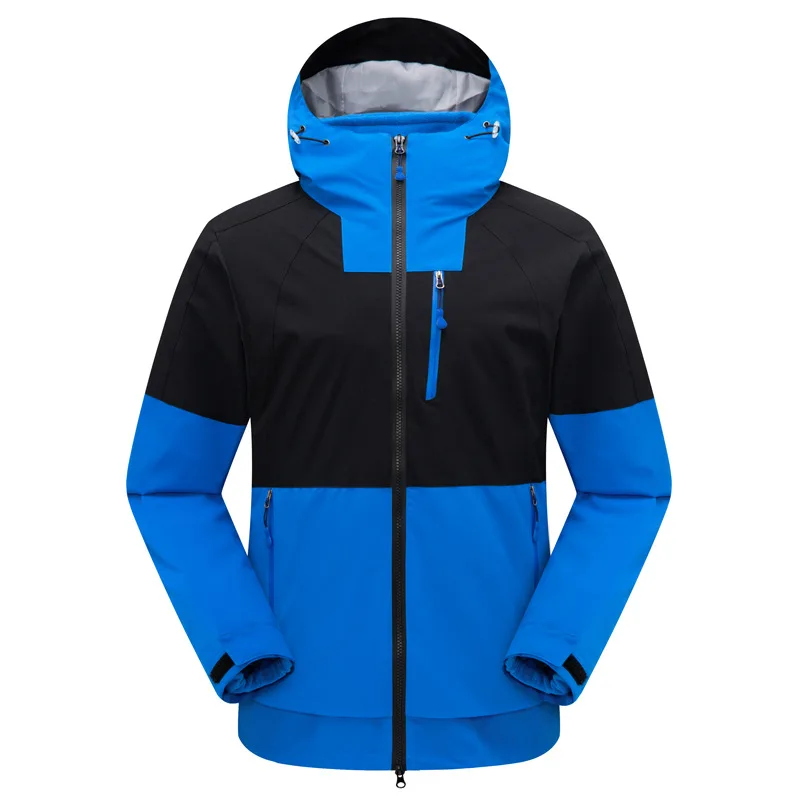 Men Women Ski Jacket Warm Windproof Camping Climbing Hiking Jacket Winter Overalls Hooded Waterproof Outdoor Snowboard Clothing