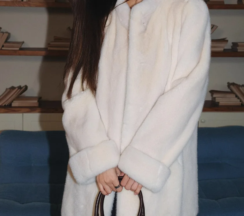 Autumn Winter Long Coats Women Faux Fur Coat Thick Warm Y2k Streetwear Work Overcoat Warm Jackets Elegant Open Outerwear 2025