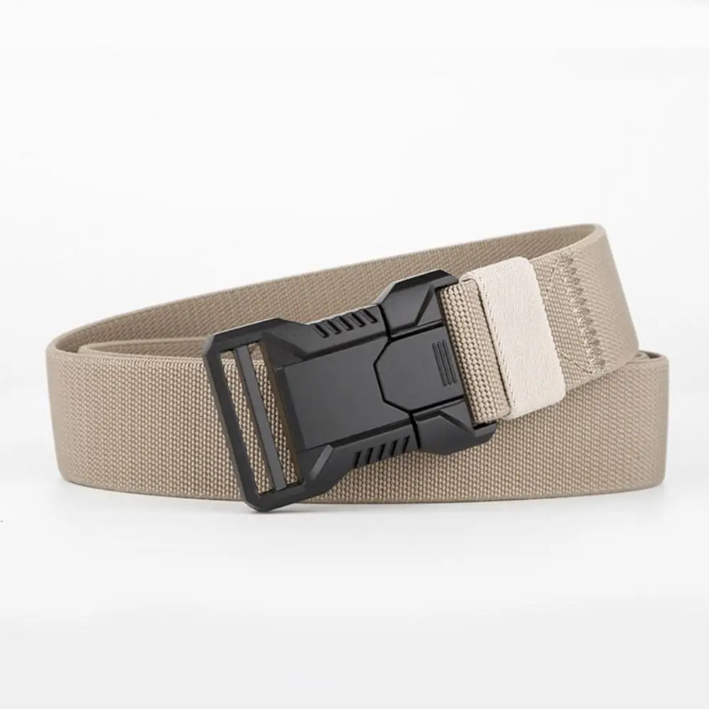 Прочный мужской нейлоновый ремень с пряжкой из сплава, регулируемый эластичный джинсовый пояс, простой универсальный холщовый ремень, спортивный