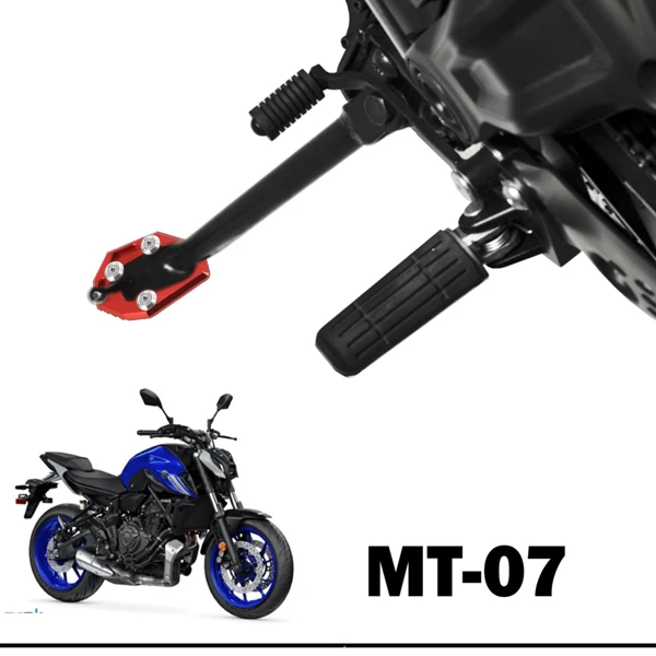 mt07 fz6 xj6 Motorcycle CNC Kickstand Foot Sides Stand Pad Extension Enlarger Plate For YAMAHA MT-07 FZ6 FZ6R FZ6S S2 XJ6 XJ6N