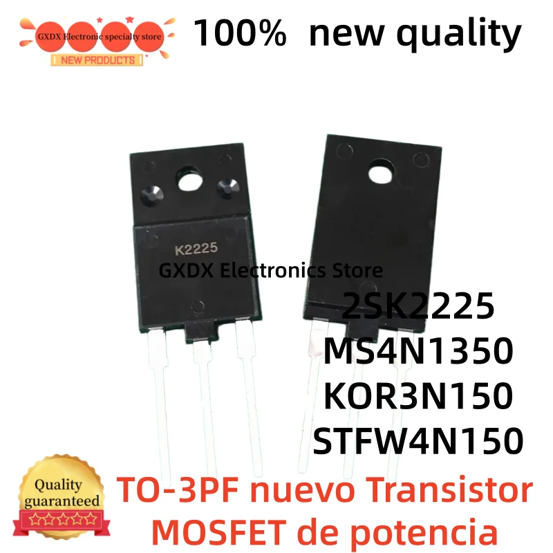 5-10pcs 3N150 KOR3N150 4N150 STFW4N150 MS4N1350 STFW3N150 2SK2225 TO-3PF new Power MOSFET Transistor