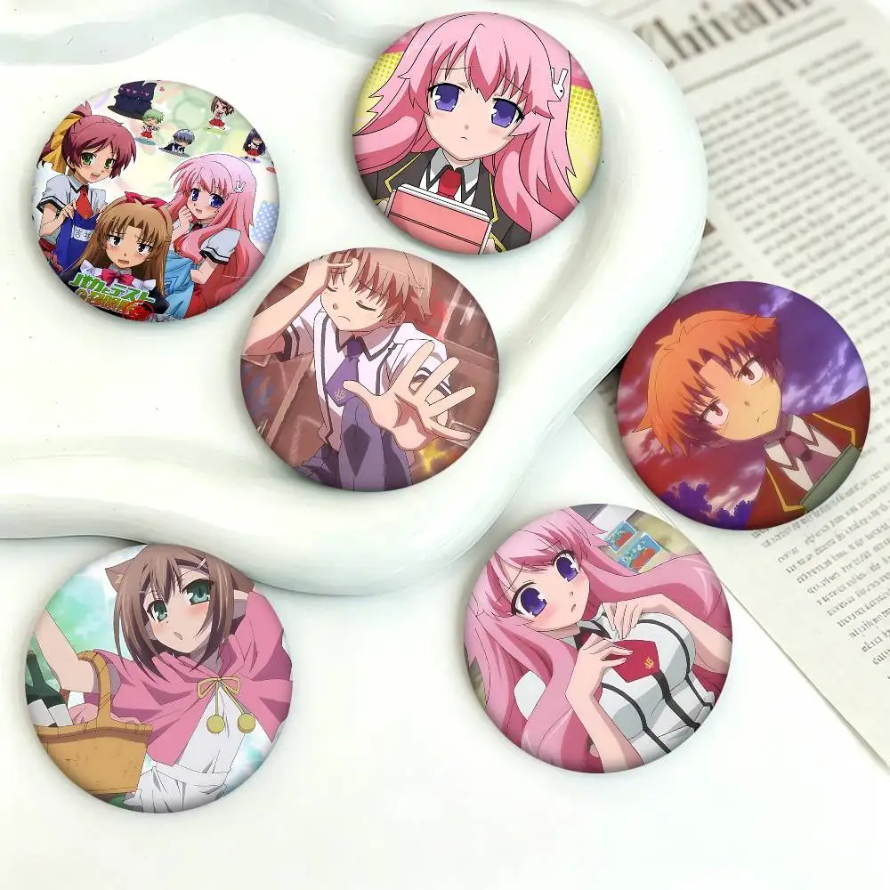 Comedy Anime Baka Test Summon The Beasts Cartoon Style Badge Brooches On Backpack Decoration Round Enamel Pins For Accessorys