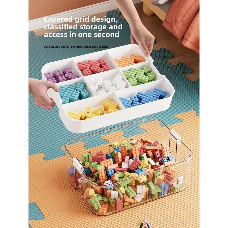 

Коробка для хранения мелких деталей конструктора Lego, многослойная сетчатая упаковка, коробка для классификации деталей, коробка для детских игрушек, строительные блоки.