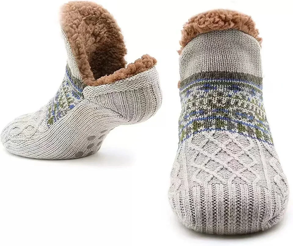 Warme, dicke, rutschfeste Thermosocken – Wintersocken für Herren und Damen, Hausschuhe, Weihnachtsgeschenk