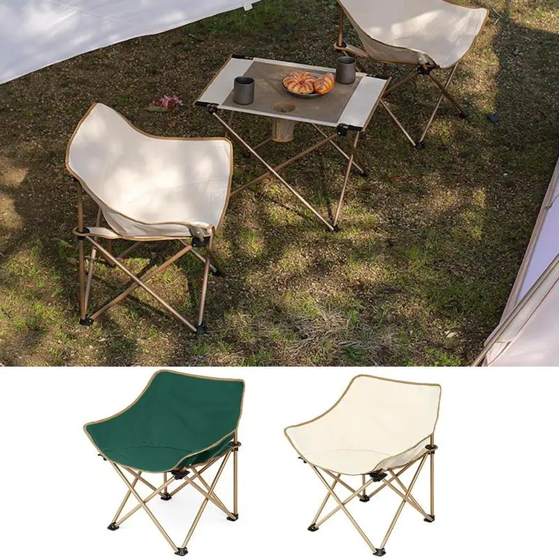 Folding Camping Chairs Detachable Moon Chair Outdoor Camping Fishing Chair Foldable Chair For Outdoor Festivals Trips Bbqs Beach