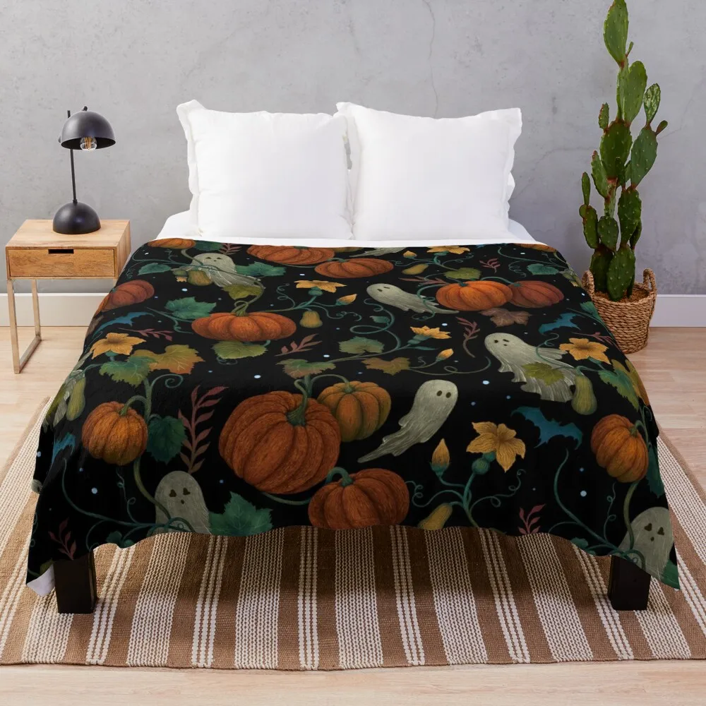 

Pumpkin Ghost Pattern Throw Blanket Beach Comforter Blankets