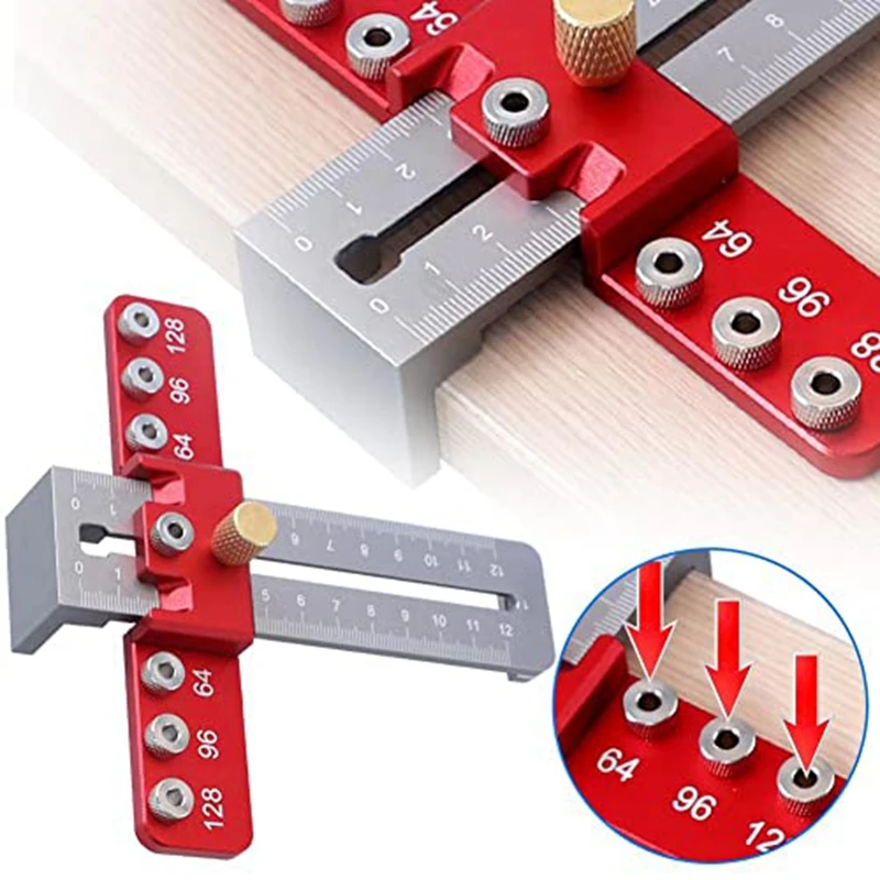 1 Piece Cabinet Hardware Jig Tool Adjustable Drill Template Guide Tool For Installation Of Drawer