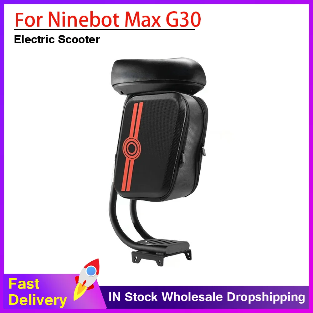 

E-Scooter Comfortable Soft Seat with Bag for Ninebot By Segway Max G30 Electric Scooter Seat Chair with Storage Case Parts
