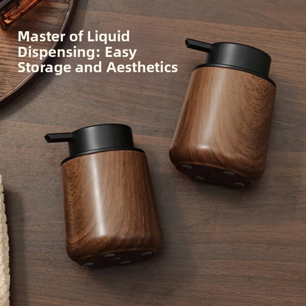 

250 мл бутылка с пенящим насосом, многоразовый ручной пресс, дозатор мыла с древесным зерном, практичный многофункциональный держатель для дезинфицирующего средства для рук