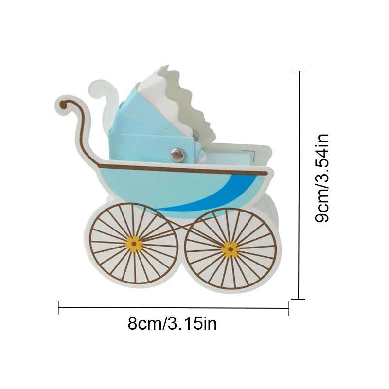3 Styles Stroller Shape Candy Box Art Paper Sugar Coffee Tea Leaf Wrap Container Wedding Baby Shower Birthday Packing Storage