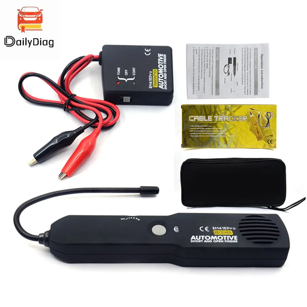 EM415PRO Automotive Short Cable Tracker & Open Wire Finder Universal EM415 PRO 6-42V DC Vehicle Repair Detector Tracer