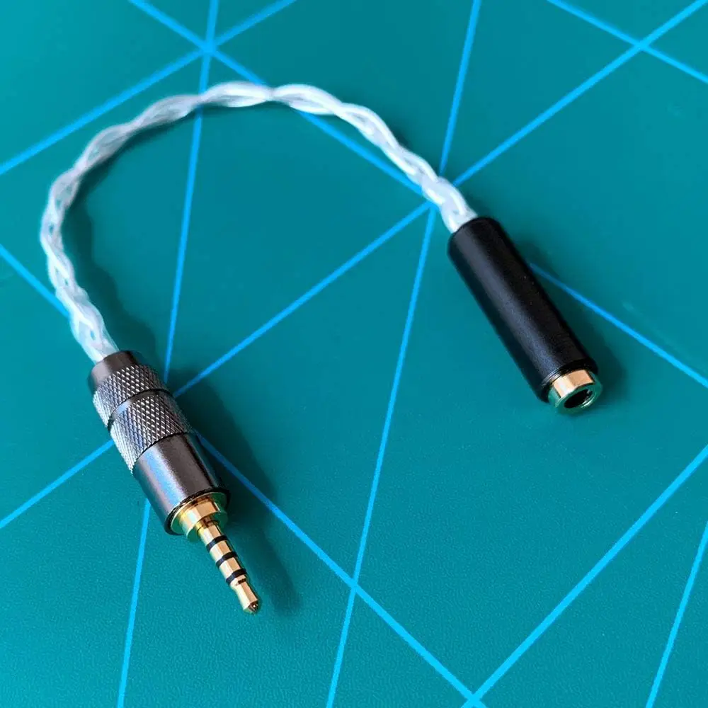 GAGACOCC 2.5MM Male TRRS to 3.5MM Female Balanced HiFi Audio Adapter for Astell&Kern AK240 AK380 AK320 DP-X1