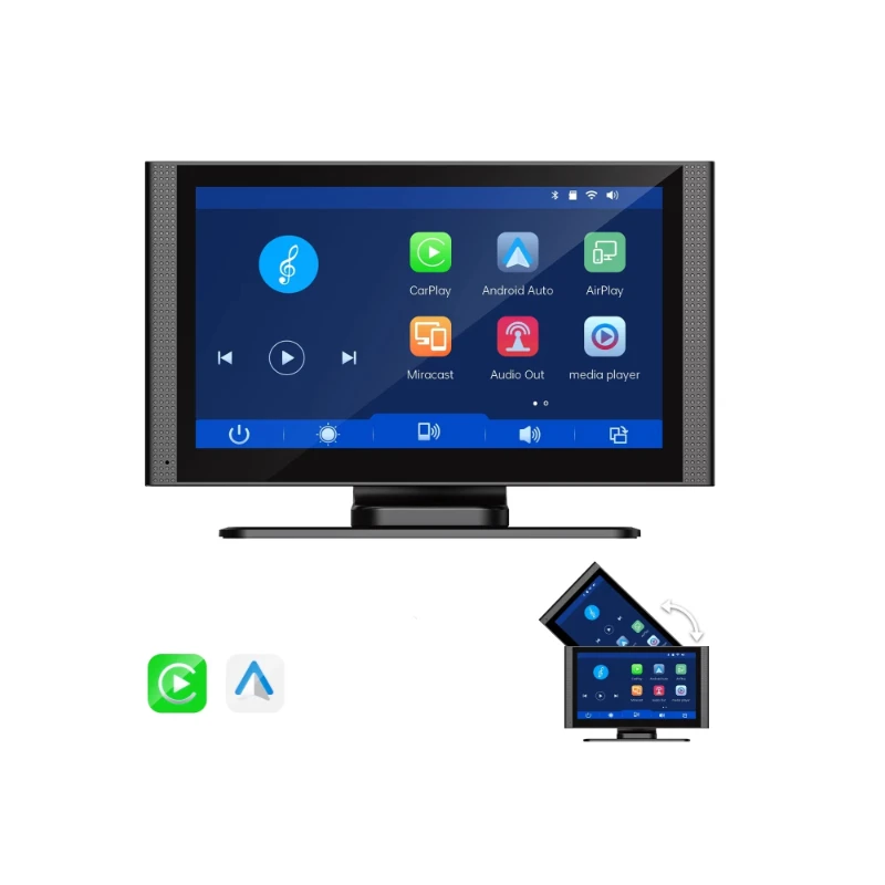 7-Inch rotating user interface navigation touchscreen portable car playback screen wireless playback display