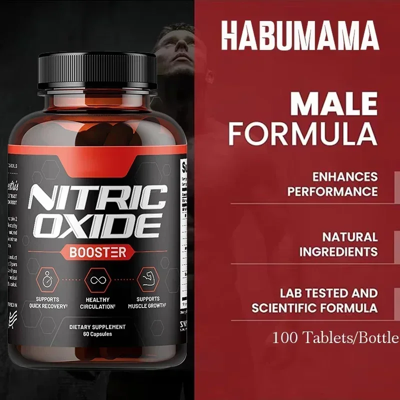 Nitric Oxide -L Arginine Strength-Helps Improve Workout Performance-Muscle Growth & Strengthening Non-Gmo