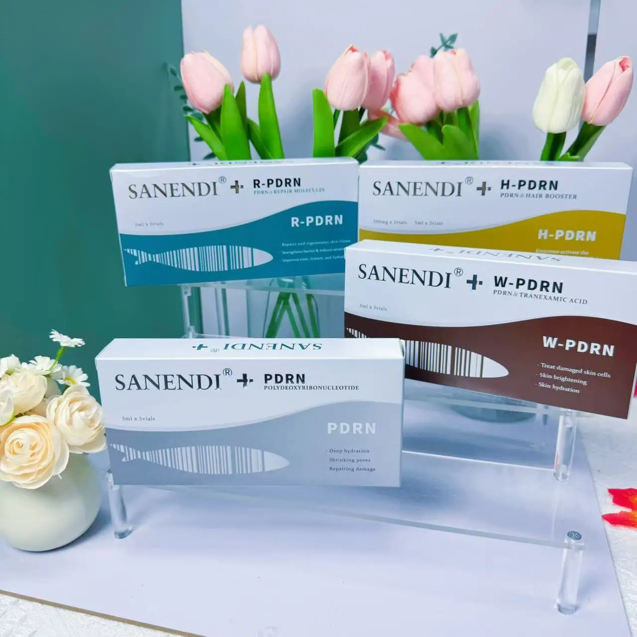 Sanendi الكورية السلمون DNA العناية بالبشرة جوهر PDRN ترطيب عميق عنصر الطاقة الحل لعلاج الجلد الجاف والمتشقق
