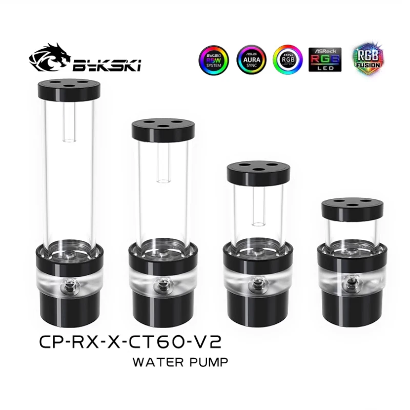 Bykski DDC Series Pump Reserovir Combination With Lighting Maximum Flow 400L / H Max Lift 3 Meter For Computer Water Cooling