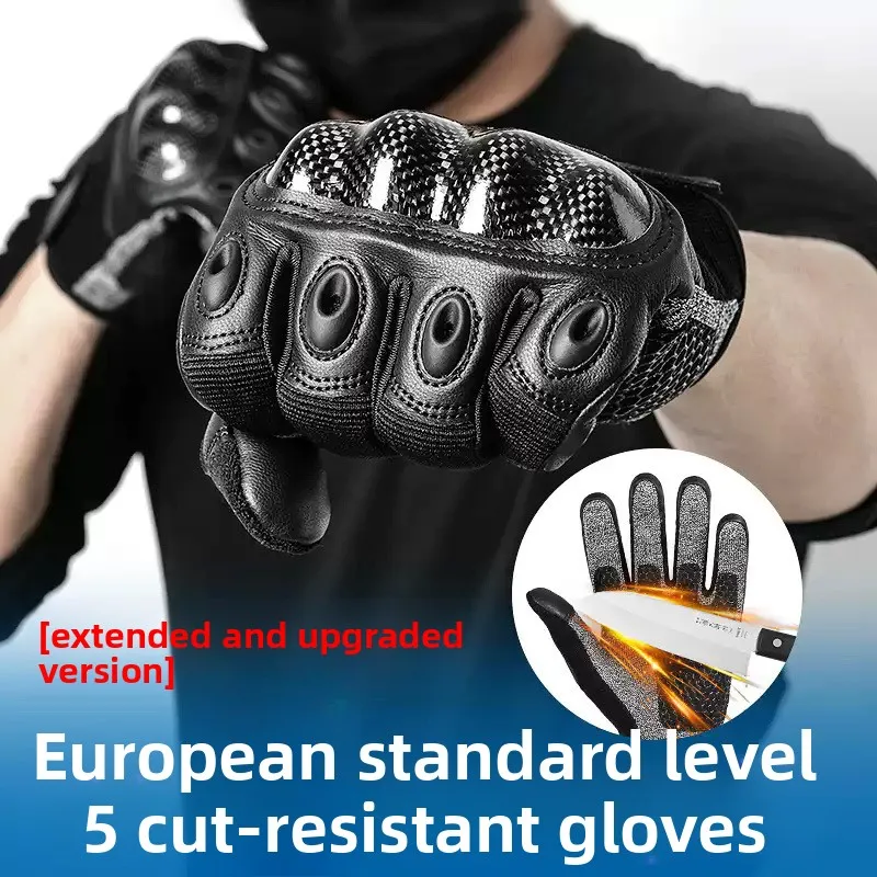 タクティカルグローブ5グレード耐切創性、耐傷性、フルフィンガー、滑り止め、タッチスクリーン対応、耐刃傷保護、耐衝突性