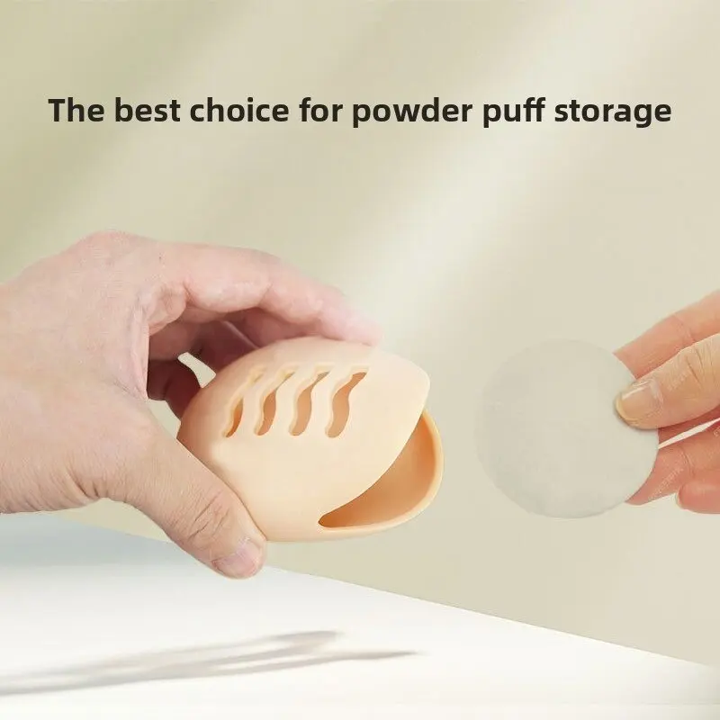 1 stks make-up spons houder milieuvriendelijke siliconen multi-gat schoonheid ei opbergdoos reizen draagbare cosmetische bladerdeeg houder doos
