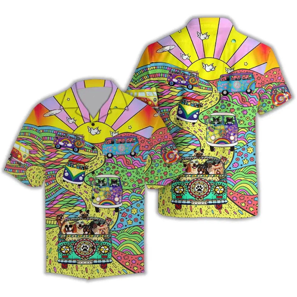 

Trippy Hippie Hawaii Shirt 3D Printed Hawaiian Shirt Men Summer Short Sleeve Shirt Men Shirts 2023 Oversized 5XL Chemise Homme-8