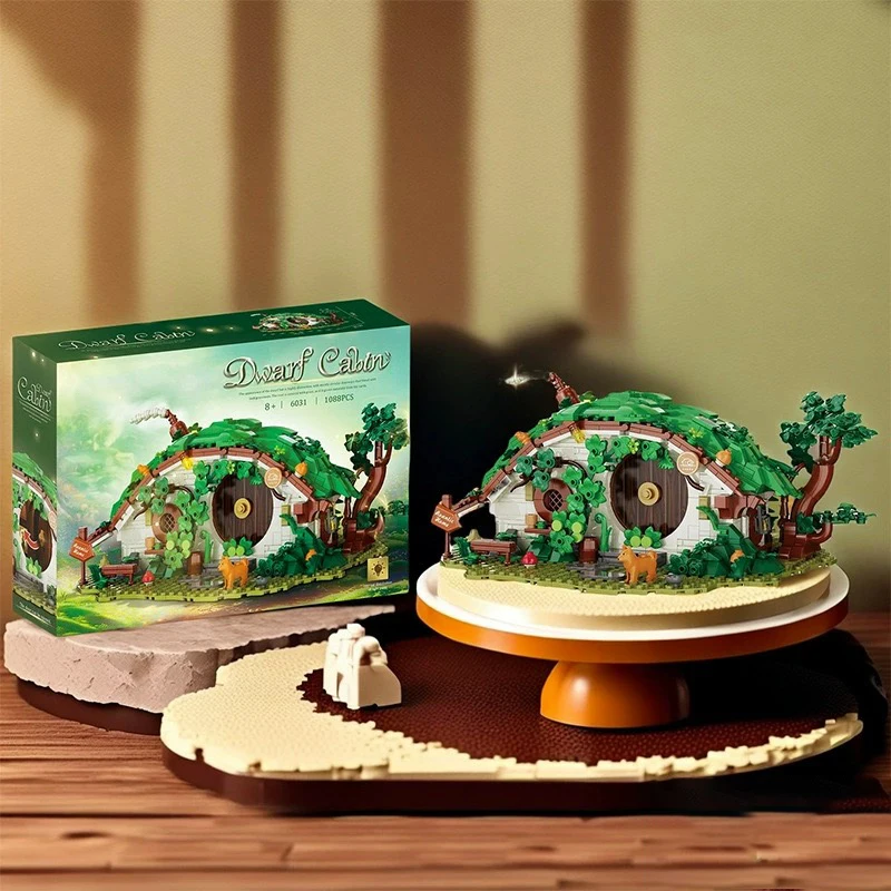 

Street View Series Dwarf Cabin Building Blocks Stone Age Dwarf Cave Castle Model Model Bricks Assembling Toys For Kid Gift MOC