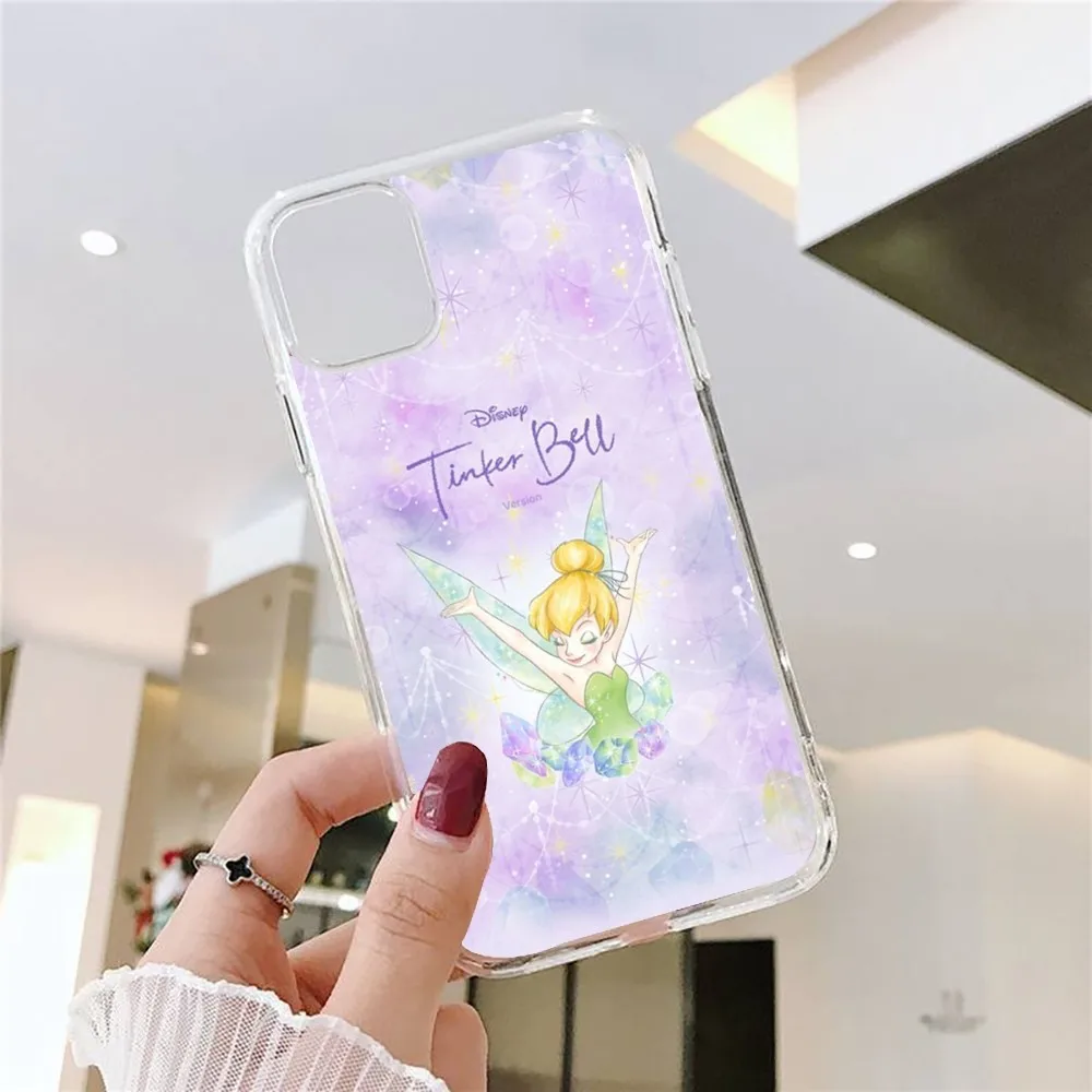 Cute Tinkerbell Art Phone Case For Iphone 15 11 13 14 Pro Max 7 8 Plus X Xr Xs Max Se2020 12mini Transparent Cover