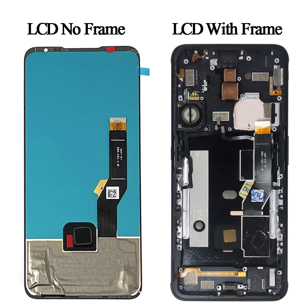 Imagem -03 - Original para Nubia Magia Vermelha 6s Pro 6spro Nx669j-s Lcd com Moldura para Zte Nubia Redmagic 6s Painel de Exibição Lcd Digitador 6.8