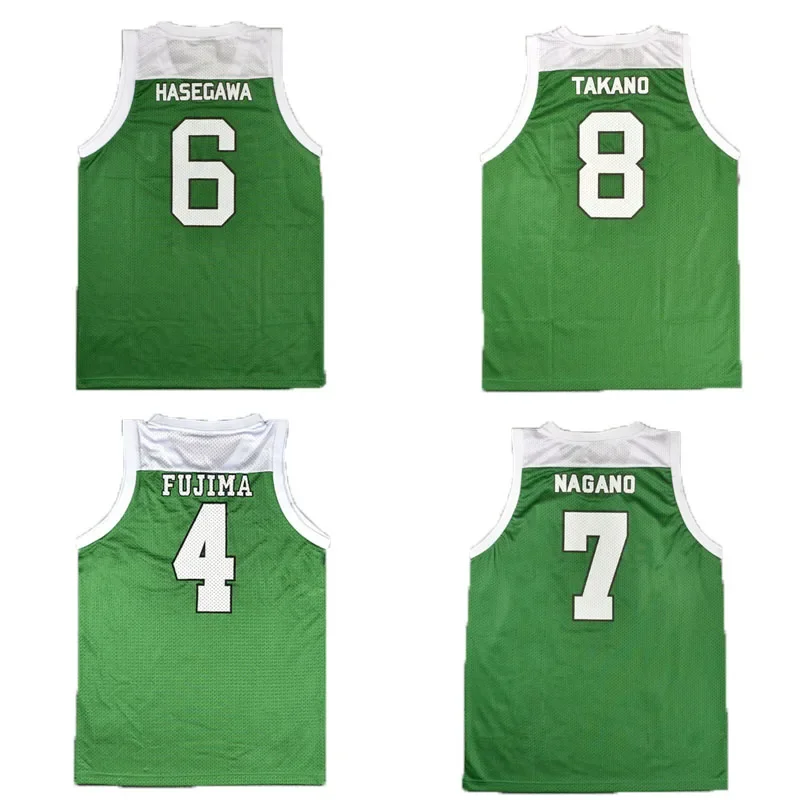 Anime Slam Dunk SHOYO FUJIMA HAVE BEEN THE NEW Jersey Cosplay Green Tops PA5390