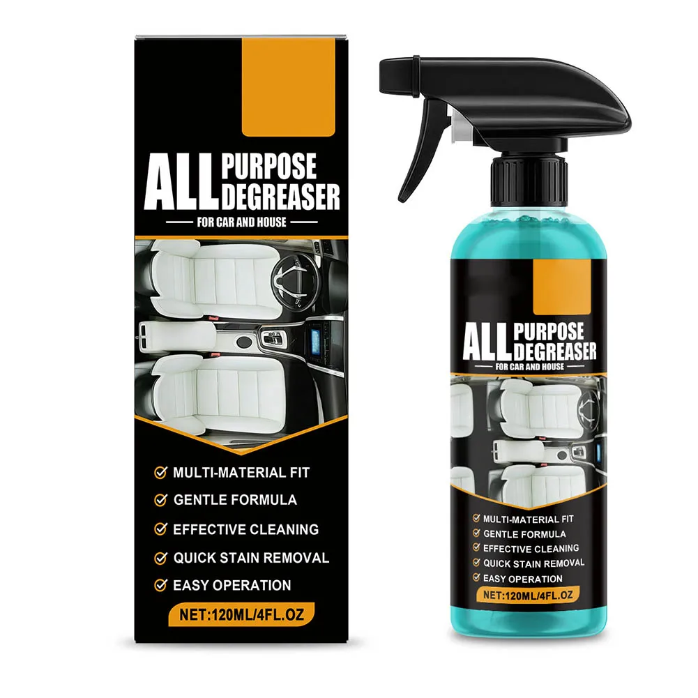 Purpose Car Degreaser Spray Lemon Scent Cleaner For Auto Interior Seats Sofas Home Furniture Grease Removal Cleaning Tool
