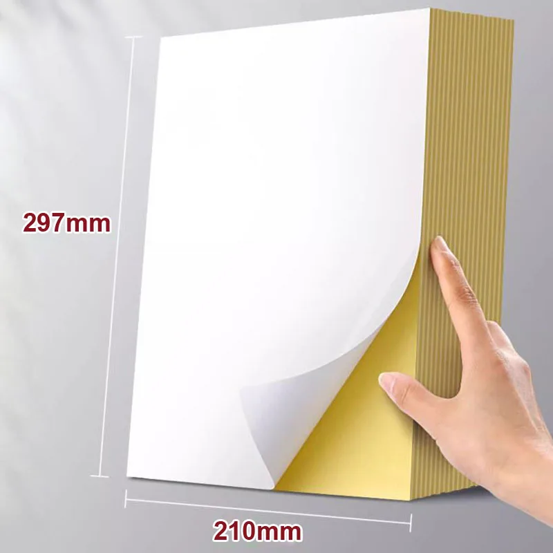 A4 210mm X 297mm Matt White Self Adhesive Easy Peeling Printable Sticker Paper For Inkjet Printer 20/30/50 Sheets