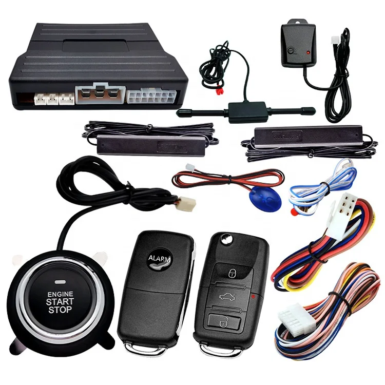 Universal Remote Start Stop Engine PKE Keyless Entry Car alarms Auto central lock Unlock system With Vibration Sensor