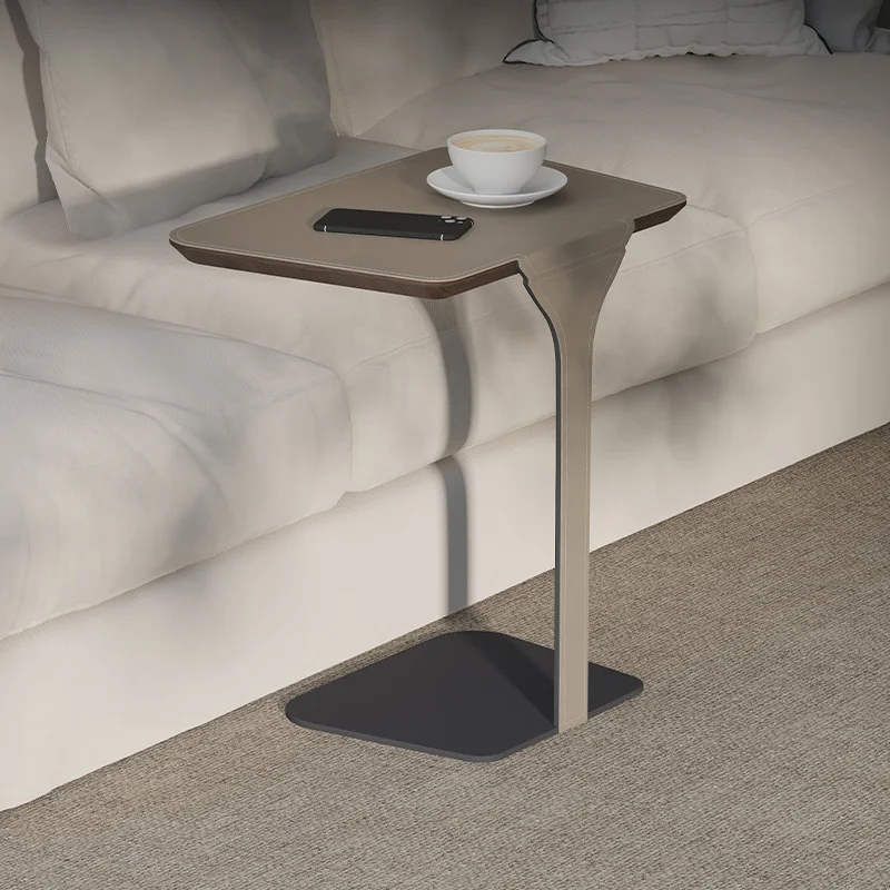 

Couch side saddle leather creative corner light luxury minimalist side table small coffee table bedroom bedside table