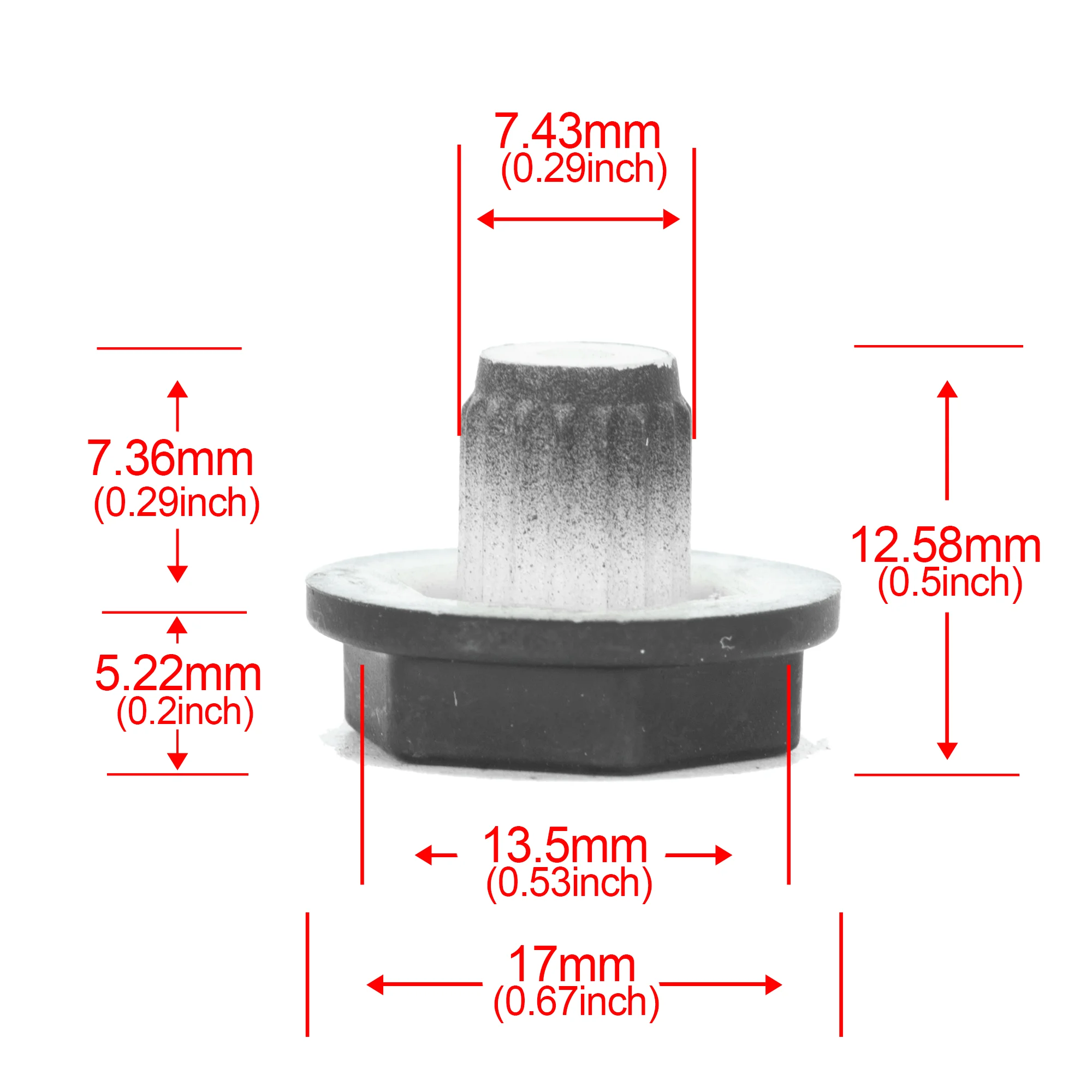 CFPerformance 25/125 Stück 7,43 mm/0,29" Dekorationsbolzen für Felgenrand-Dekoration, Modifikation, Auto-Styling, Tuning, Räder, Reifen, Teile – Detail 2