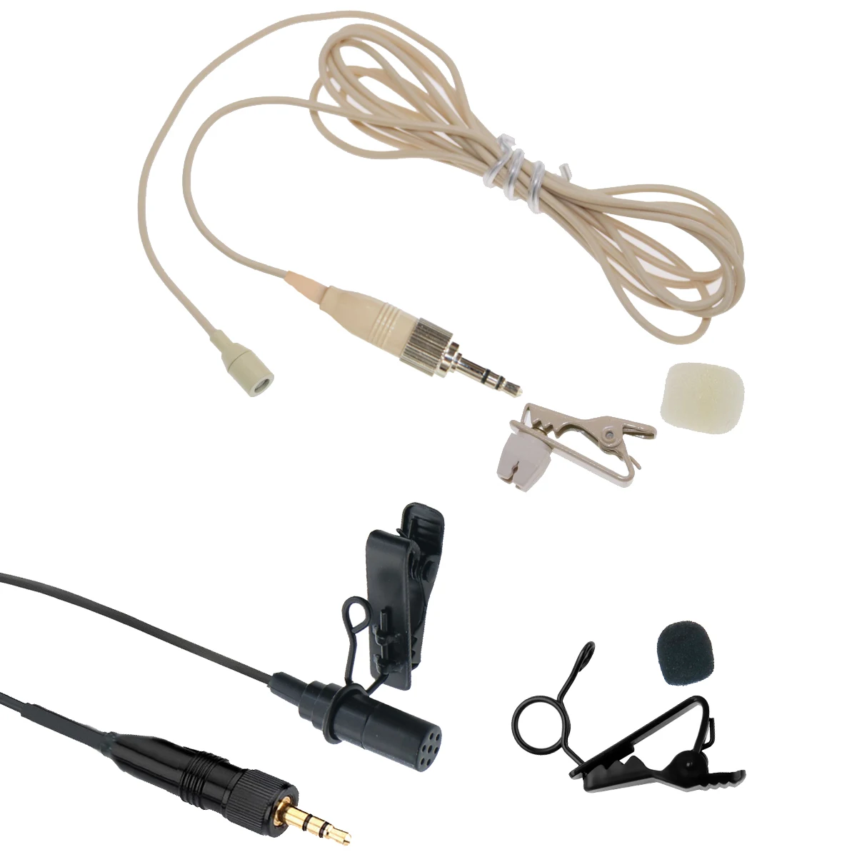 

Pro Omnidirectional Condenser Lavalier Lapel Microphone For Sony UWP UTX D11 D21 B2 B40 V1 Beige Black 2 Color Option