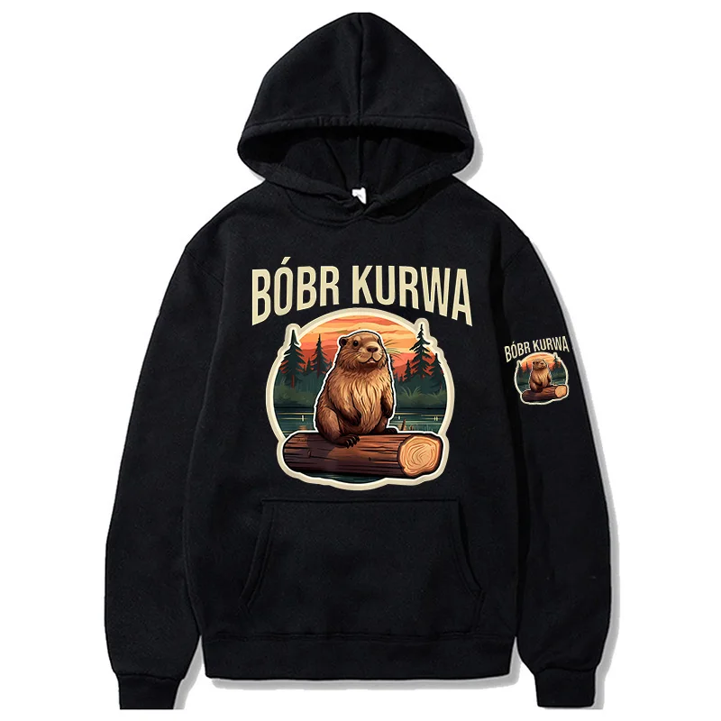 Men Women Fashion Streetwear Funny Kurwa Bober Mange Hoodie 90s Cartoon Bobr Kurwa Grunge Sweatshirt Harajuku Y2k Hooded Clothes