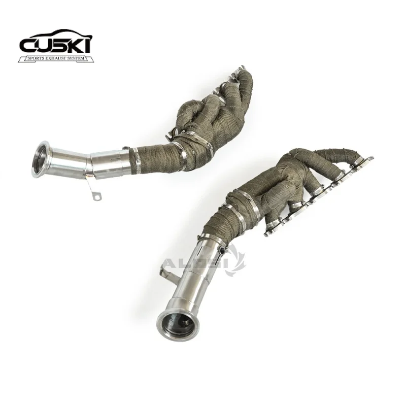 

Разъем выпускного коллектора для Lamborghini Huracan EVO 5,2 2019-2024, прямой сквозной коллектор, модернизация выхлопной системы автомобиля