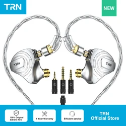 TRN ST5 4BA + 1DD Hybrid Hanging In Ear Headset 10 driver Unit HIFI DJ Monitor auricolari auricolari Noise Cancelling per BAX Kirin