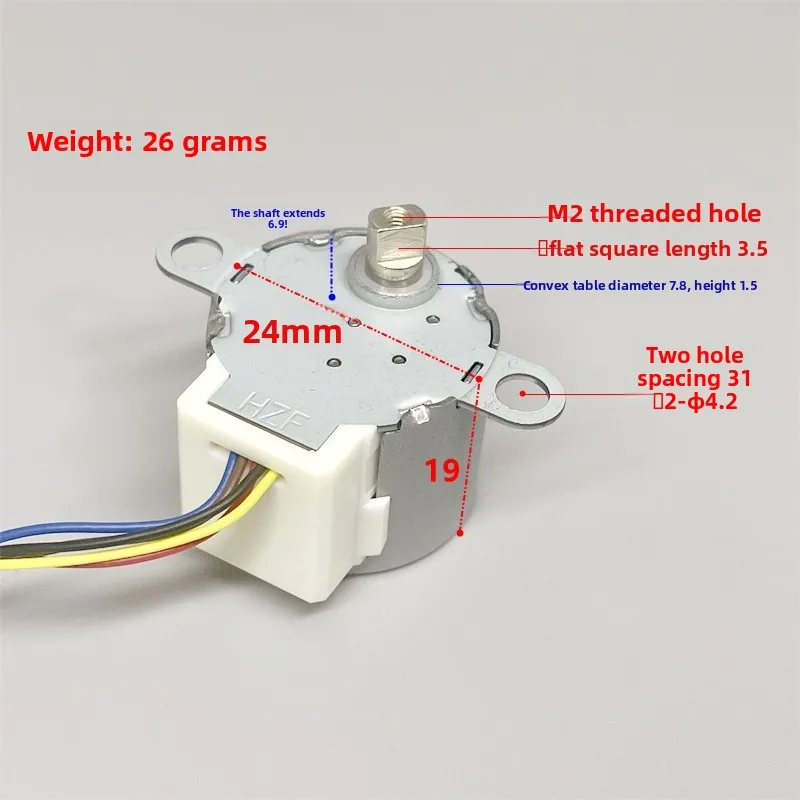 5 Stück 24BYJ48 DC 5 V Schrittgetriebemotor vierphasiger Fünfdraht-Kameramonitor/Gimbal-Motor