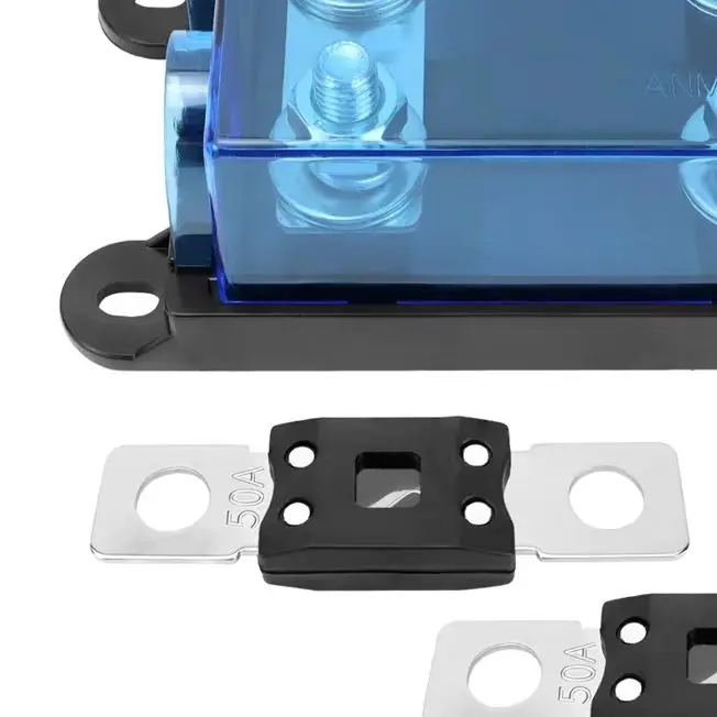 

2-Way Inline Mega Fuse Holder with Fuse Blade Included – 300A Max, Water Resistant, Perfect for Car Audio, RV, Boat