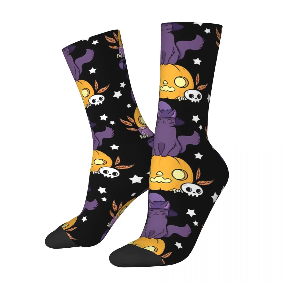 

Animal Kittens Pumpkin Cat Men Women Socks Outdoor Novelty Spring Summer Autumn Winter Stockings Gift