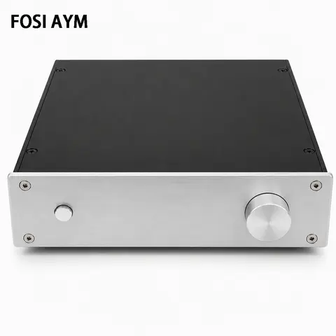 216x60x196mm  FOSI AYM Full Aluminum HiFi Preamplifier Chassis DIY Audio Enclosure Silver Front Black Case Housing